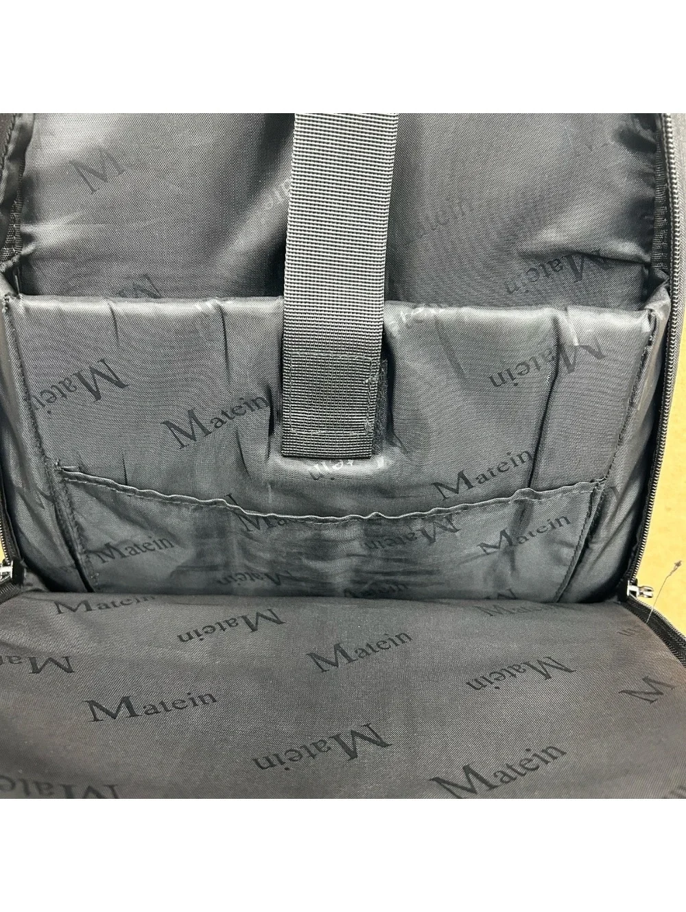 Matein Black Backpack with Multiple Compartments and Padded Straps